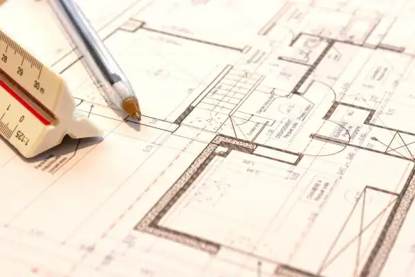 Image of architect Slough drawings